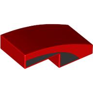 Lego Slope Curved 2 x 1 No Studs with Black Side print