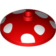 Lego Dish 3 x 3 Inverted [Radar] with White Dots / Mushroom Print