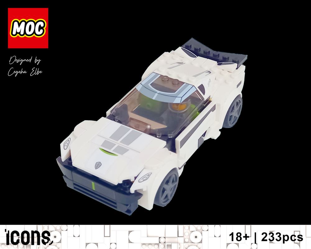 Lego White sport car