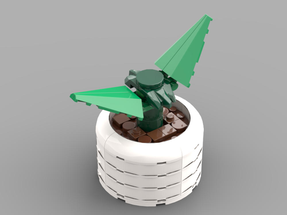 Lego snake plant, with pot