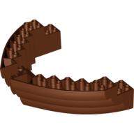 Lego Boat Hull Section, Brick 16 x 10 x 3 / Reddish Brown