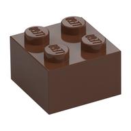 Lego Brick 2 x 2 / Brown