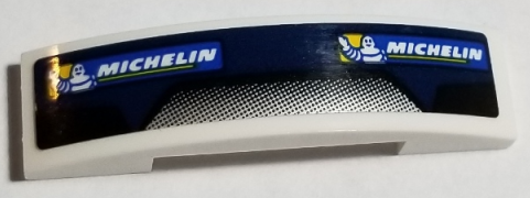 Lego Slope, Curved 4 x 1 x 2/3 Double with Michelin Logo and Air Intake Grille Pattern (Sticker) - Set 75885