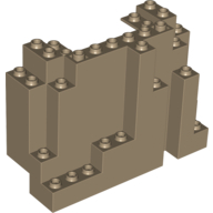 Lego Rock Panel Rectangular 4 x 10 x 6 / Dark Tan