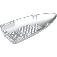 Lego Aircraft Fuselage Curved Forward 8 x 16 Bottom / White