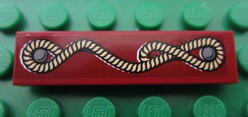 Lego Tile 1 x 4 with Rope Pattern (Sticker) - Set 7325