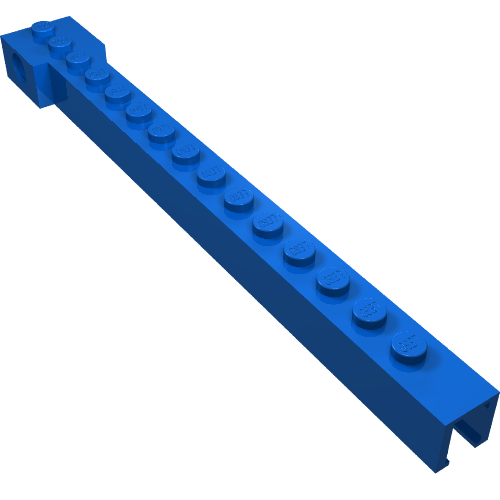 Lego Crane Arm Outside, Narrow, 15 Studs / Blue