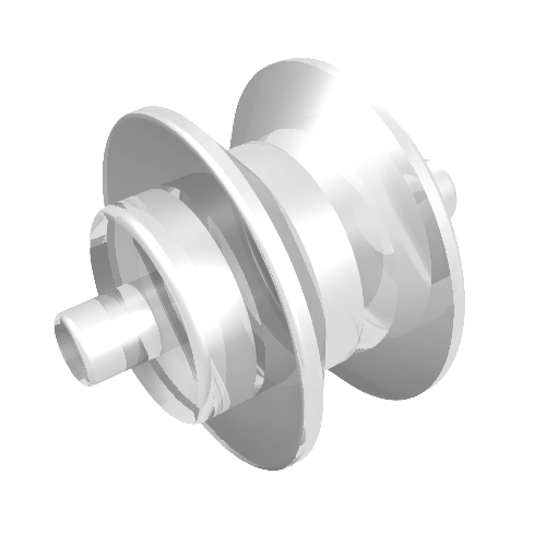Lego Wheel Centre Small with Stub Axles (Pulley Wheel) / Trans-Clear