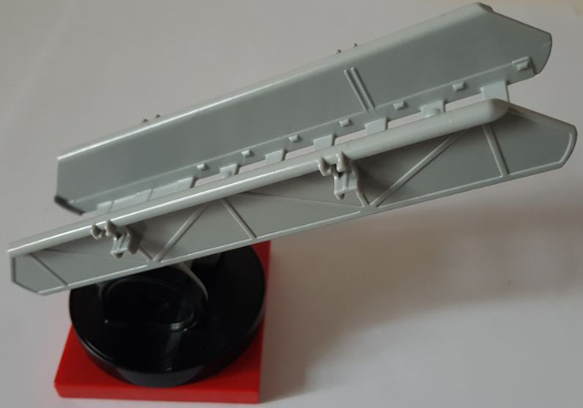 Lego Duplo Ladder (Fire) Telescoping Lower Section on Black Turntable with Red Turntable 4 x 4 Base