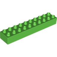 Lego Duplo Brick 2 x 10 / Bright Green