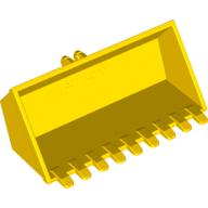 Lego Construction Vehicle Bucket 4 x 8 with Locking 2 Finger Hinge, Flat Inside / Yellow