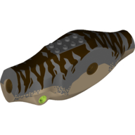 Lego Animal Body Part, Dinosaur, Tyrannosaurus Rex Body with Dark Bluish Gray Top with Dark Brown Stripes Print
