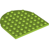 Lego Plate 8 x 8 with Rounded End