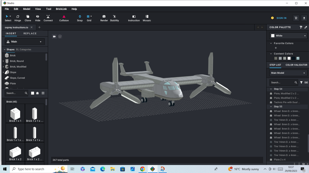 Lego osprey helicopter