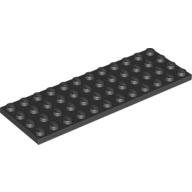 Lego Plate 4 x 12 / Black