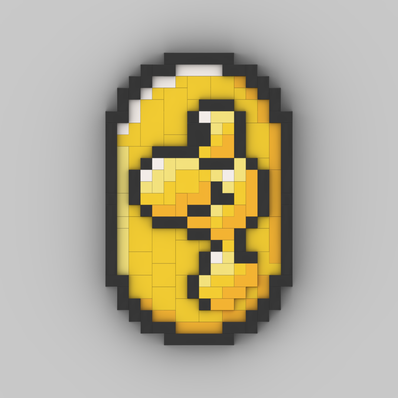 Lego Dragon Coin From Super Mario World (Double Sided)