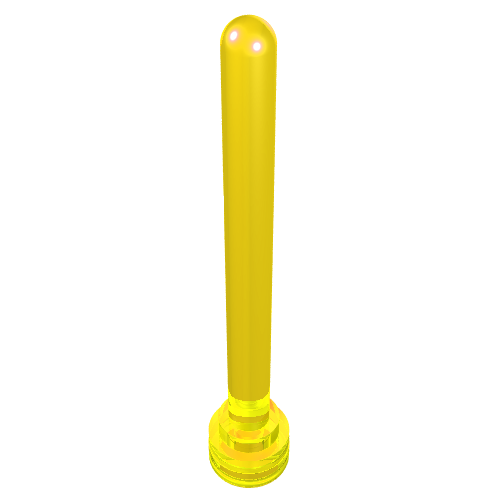 Lego Antenna 1 x 4 with Rounded Top / Trans-Yellow