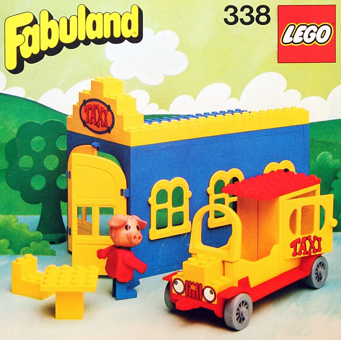 Lego Blondi the Pig and Taxi Station