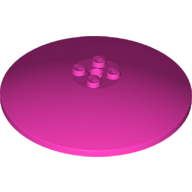 Lego Dish 8 x 8 Inverted [Radar], Solid Studs, Squared Anti-stud Underside / Dark Pink