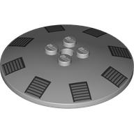 Lego Dish 6 x 6 Inverted (Radar) with Black Grills Print