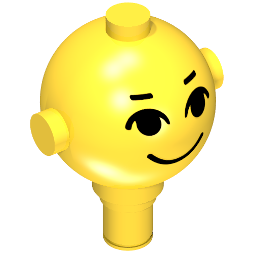 Lego Homemaker Figure Head with Eyes, Eyebrows and Smile Print / Yellow