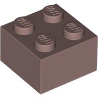 Lego Brick 2 x 2 / Sand Red