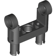 Lego Technic Pin Connector Toggle Joint Smooth Double with 2 Pins [Square Holes] / Black