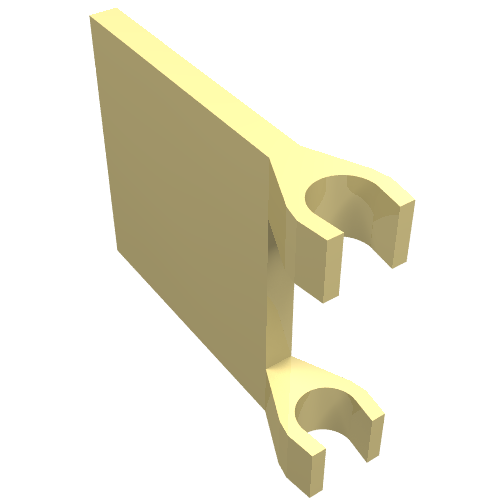 Lego Flag 2 x 2 Square [Thin Clips] / Light Yellow