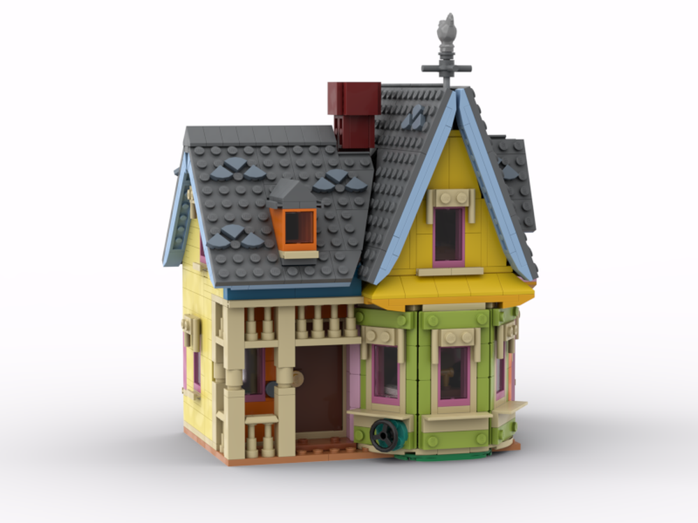 Lego 43217 'Up' House modular modifications & Kevin bundle