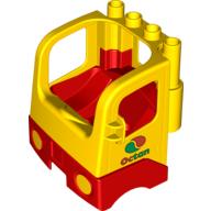 Lego Duplo Truck Semi-Tractor Cab with Red Base and Octan Logo Print on Both Doors