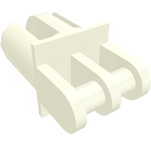 Lego Arm Grab Jaw Holder, 3 Fingers / White
