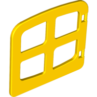 Lego Duplo Door / Window with Four Panes / Yellow