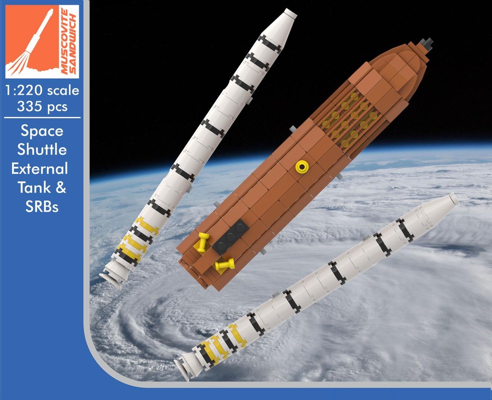 Lego 1:220 Space Shuttle tank and SRBs