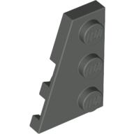 Lego Wedge Plate 3 x 2 Left / Dark Gray