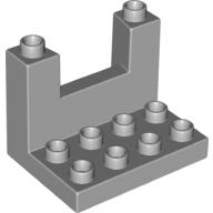 Lego Duplo Plate 3 x 4 x 2 1/3 Rampart / Light Bluish Gray