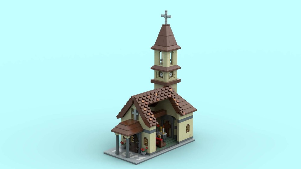 Lego City Church Roof Reddish Brown