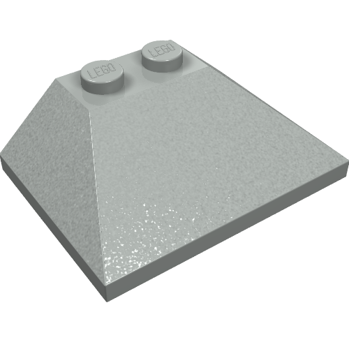 Lego Brick Sloped 45° 3 x 4 Double / 33° / Light Gray