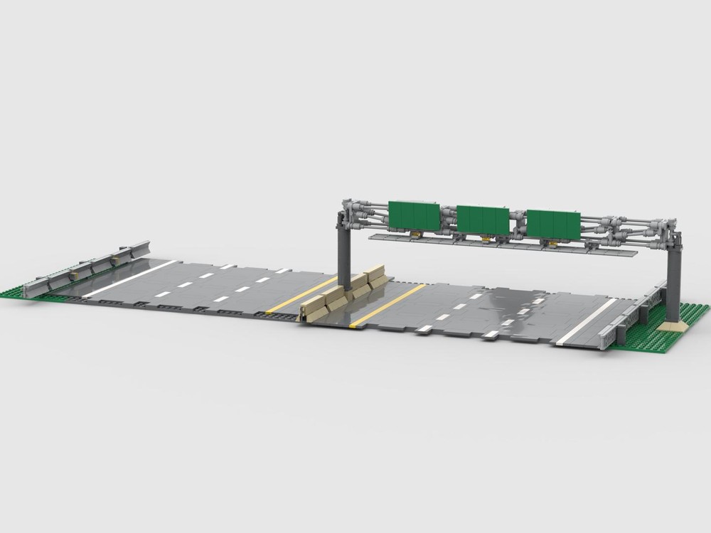 Lego Freeway / Highway / Parkway Assets and Infrastructure Pack