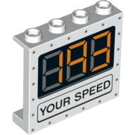 Lego Panel 1 x 4 x 3 with 'Your Speed', and Digital Display '193' (Panel 1 x 4 x 3 with Side Supports - Hollow Studs with '193' and 'YOUR SPEED' Speedometer) Print