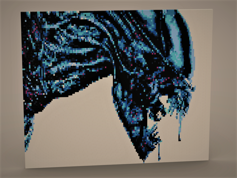 Lego ALIEN QUEEN XENOMORPH PIXELART MOC
