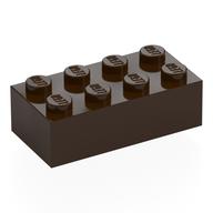 Lego Brick 2 x 4 / Dark Brown