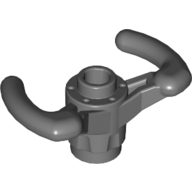 Lego Technic Steering Wheel Pilot's Yoke [Open Stud, Axle Hole with X Opening] / Dark Bluish Gray