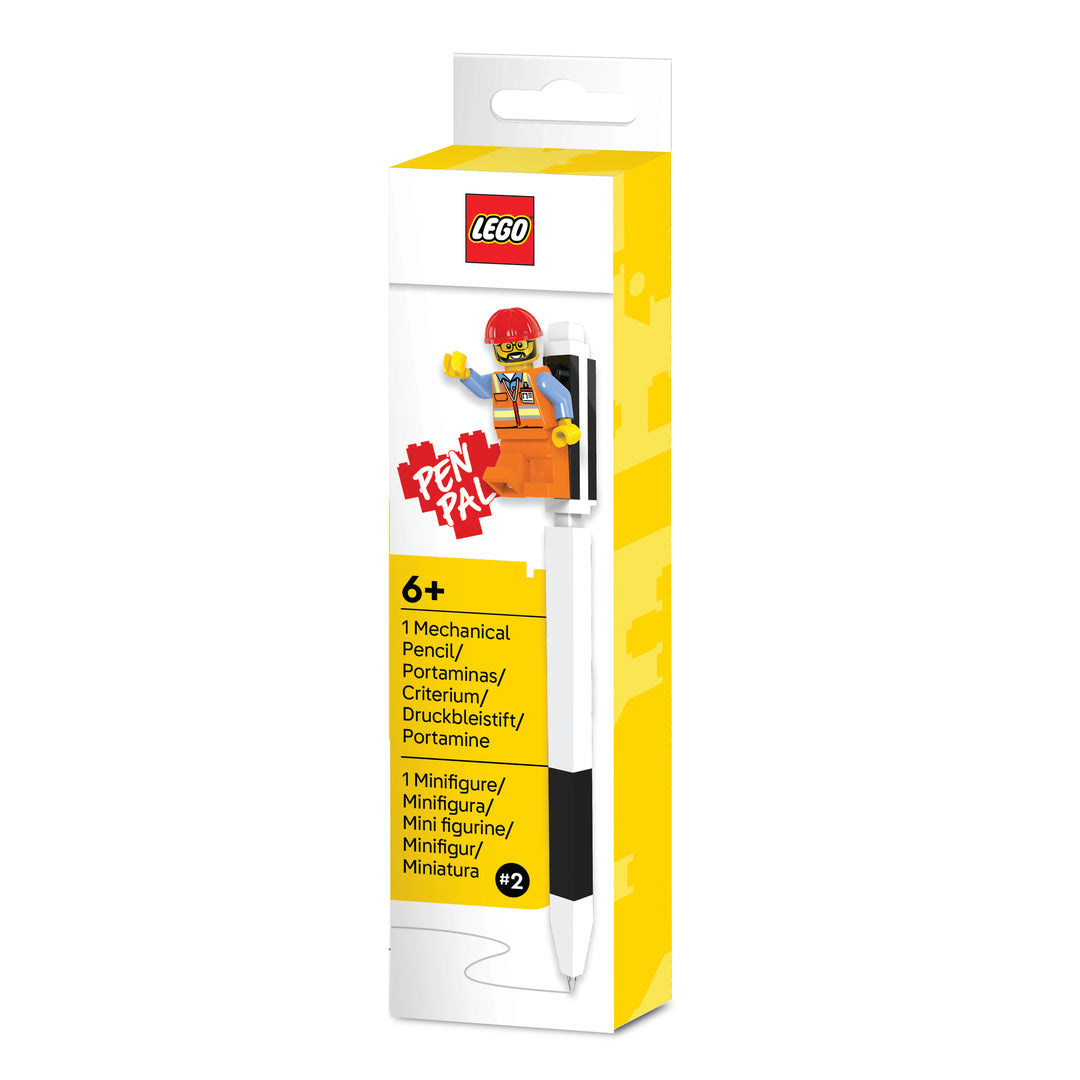 Lego Pen Pal Mechanical Pencil with Construction Worker Minifigure