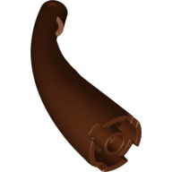 Lego Animal / Creature Body Part, Tail / Claw / Horn / Branch / Tentacle, End Section, Large / Reddish Brown