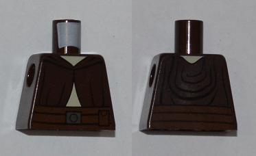 Lego Torso SW Ki-Adi-Mundi Pattern / Dark Brown
