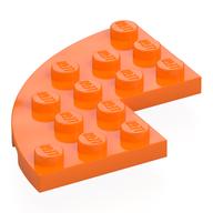 Lego Plate Round Corner 5 x 5 with 2 x 2 Cutout / Orange