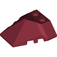 Lego Brick Wedged, Sloped 4 x 4 Pyramid Center / Dark Red