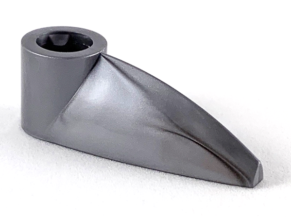 Lego Bionicle 1 x 3 Tooth with Axle Hole (Bohrok Eye) / Flat Silver