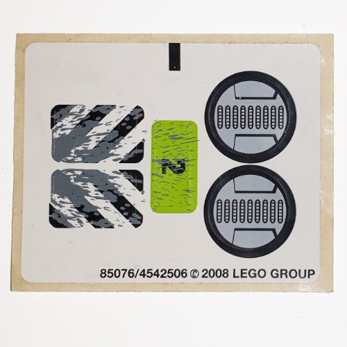 Lego Sticker Sheet for Set 8957-1 / [No Color/Any Color]
