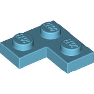 Lego Plate 2 x 2 Corner / Medium Azure